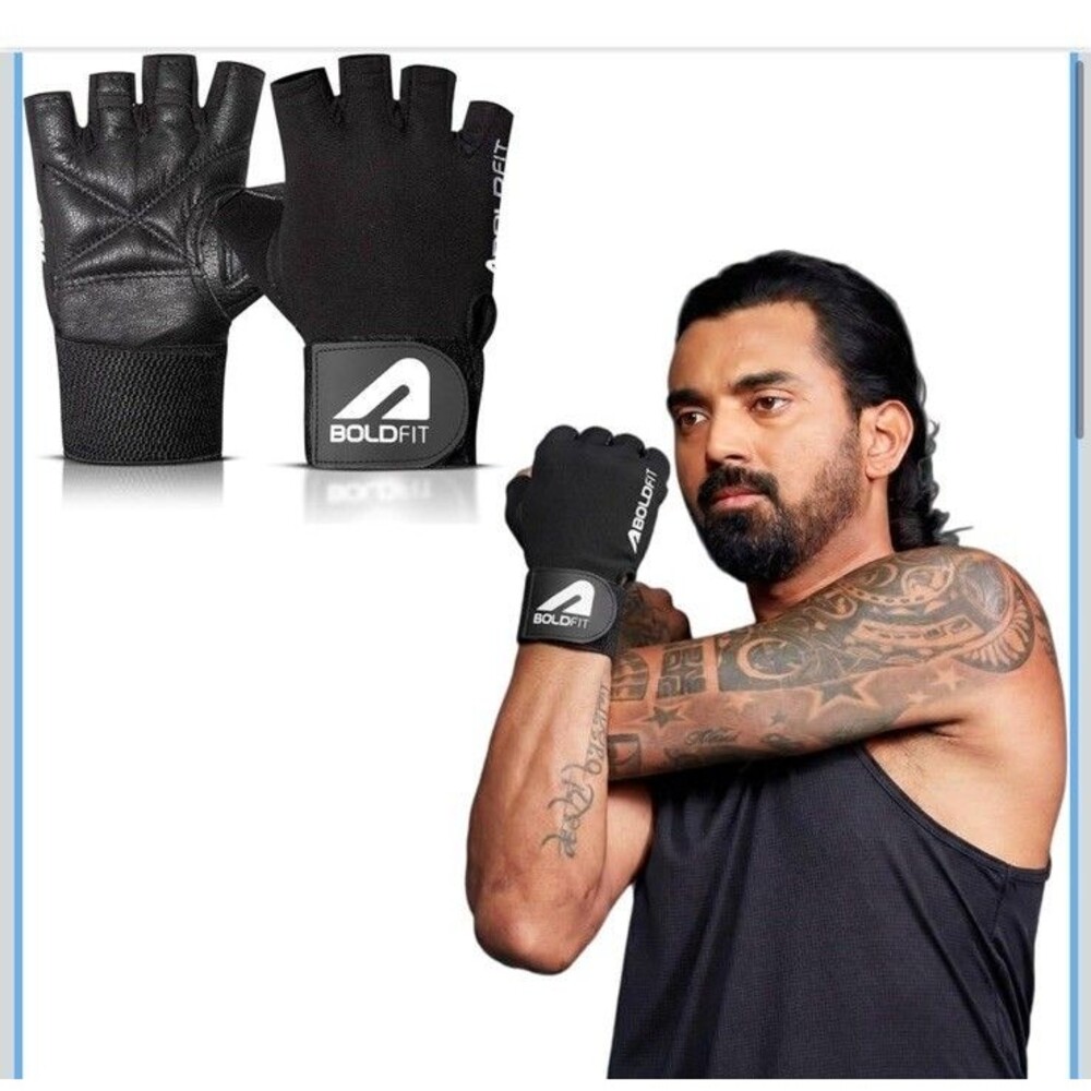 Boldfit Gym Gloves for Men & Women with Wrist Support Accessories for Weightl...